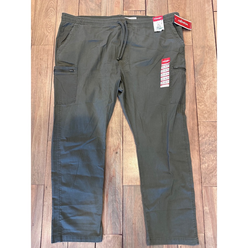 Wrangler Mens Athletic Fit Cargo Pants XXL 46-48 Olive Green NWT